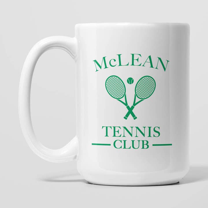 Your Local City Personalized Tennis Coffee Mug for wholesale by Melody Press Co.
