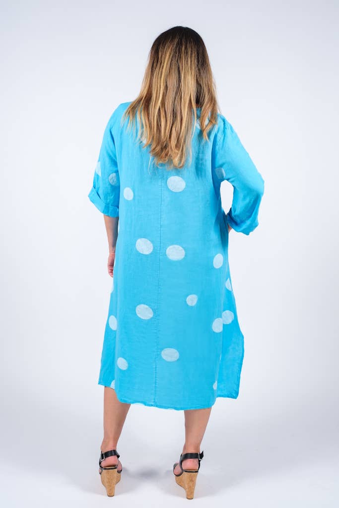 TINA Stephens Italy/Tees By Tina - Vendita all'ingrosso Vestito - Donna - Abito tascabile a pois di aprile (DSS165)4