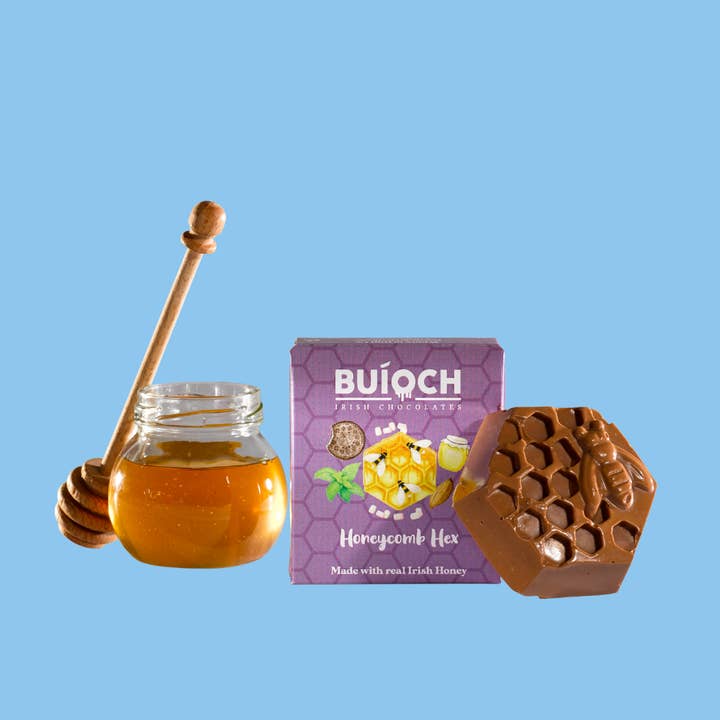 BuÃoch Irish Chocolates - Wholesale Chocolate Bar - Honeycomb Hex - Milk Chocolate