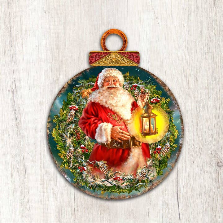 Designocracy - Wholesale Door Hanger - Enchanted Ball Christmas Santa Door Hanger D.Gelsinger6