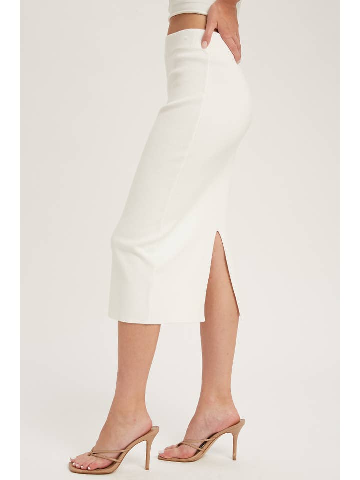 Bluivy - Wholesale Skirt - Women's - H LINE MIDI SWEATER SKIRT53