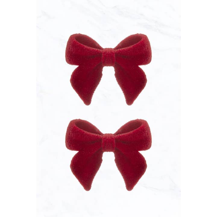 MILK X SODA VELVET BOW SRUNCHIE BURGUNDY MILK X SODA VELVET BOW SRUNCHIE BURGUNDY