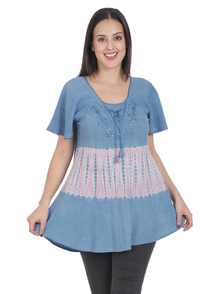 Assortedd Arya Organic Tencel Blouse for wholesale on Faire0