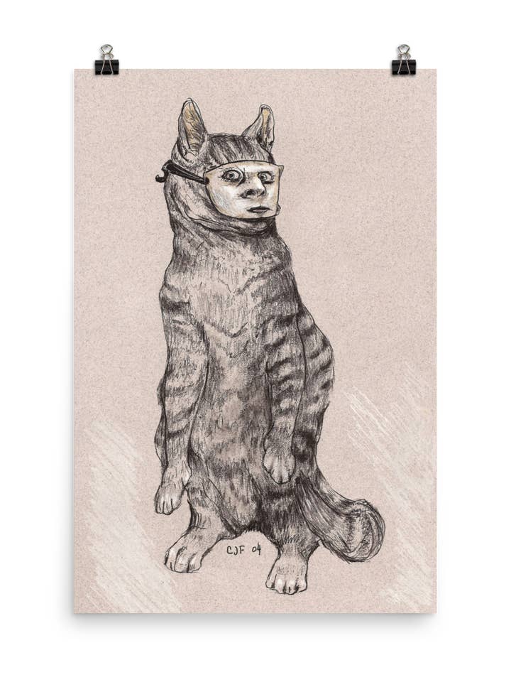 The Masked Meow Poster - Top Seller! for wholesale by Ana Cortez