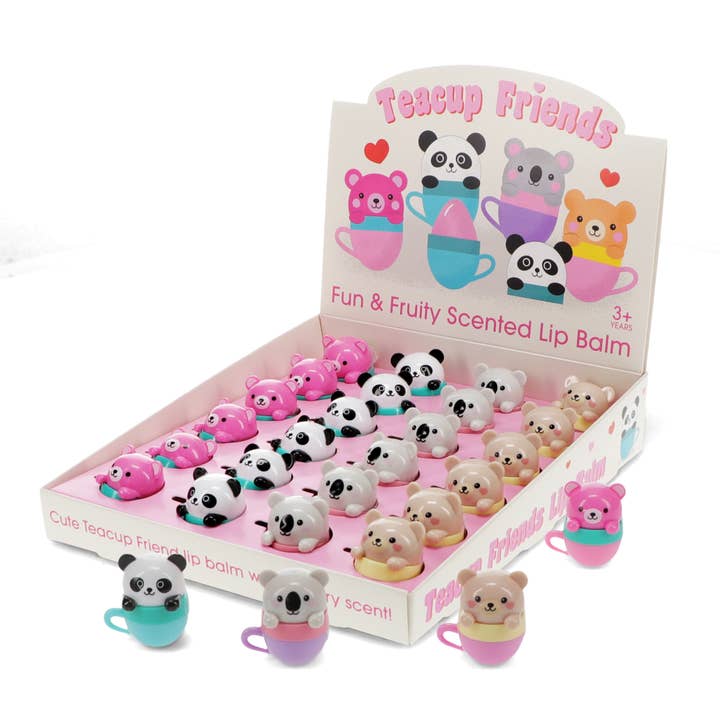 Mini berry scented lip balm (assorted) - Teacup animal frien for wholesale by Rex B2B - UK