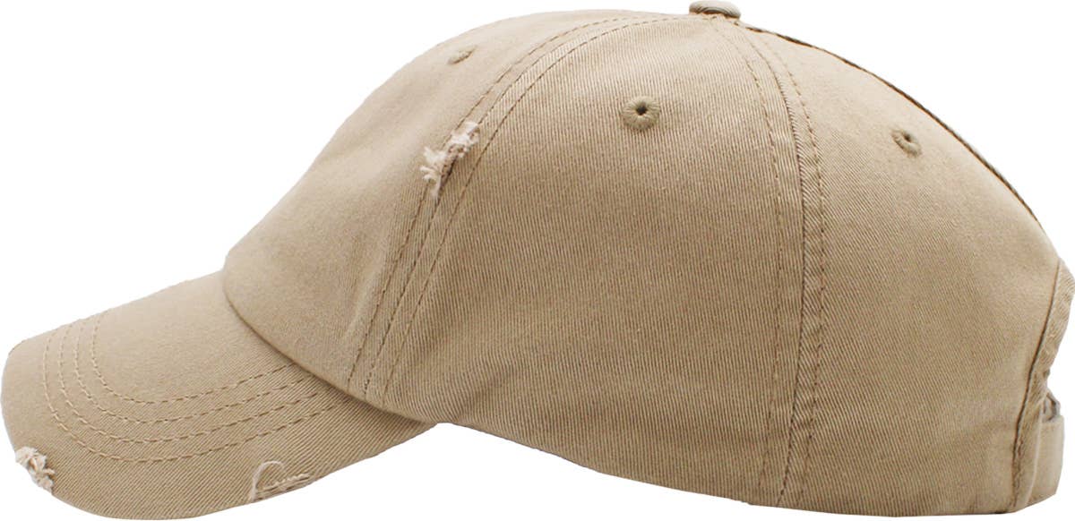 KBETHOS - Wholesale Ponytail Cap - Women's - Ponytail Washed Distressed Cotton Cap38