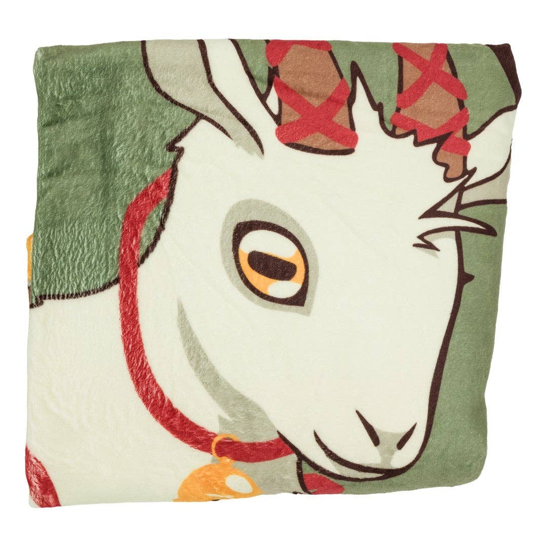 FootClothes LLC - Wholesale Throw Blanket - LIMITED Yule Goat Plush Blanket3