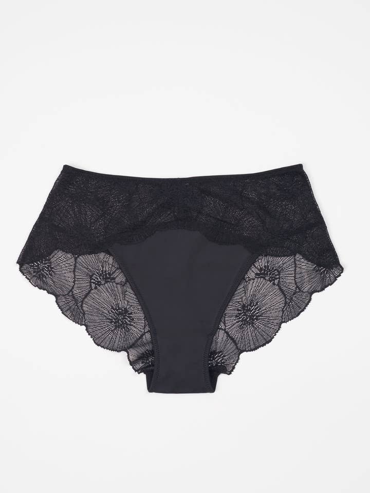Brief Anemone | Preto por atacado de Else Lingerie