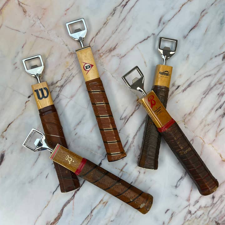 Racquet Inc - Wholesale Bottle/Wine Opener - Antique Wooden Tennis Racquet Beer Bottle Opener3