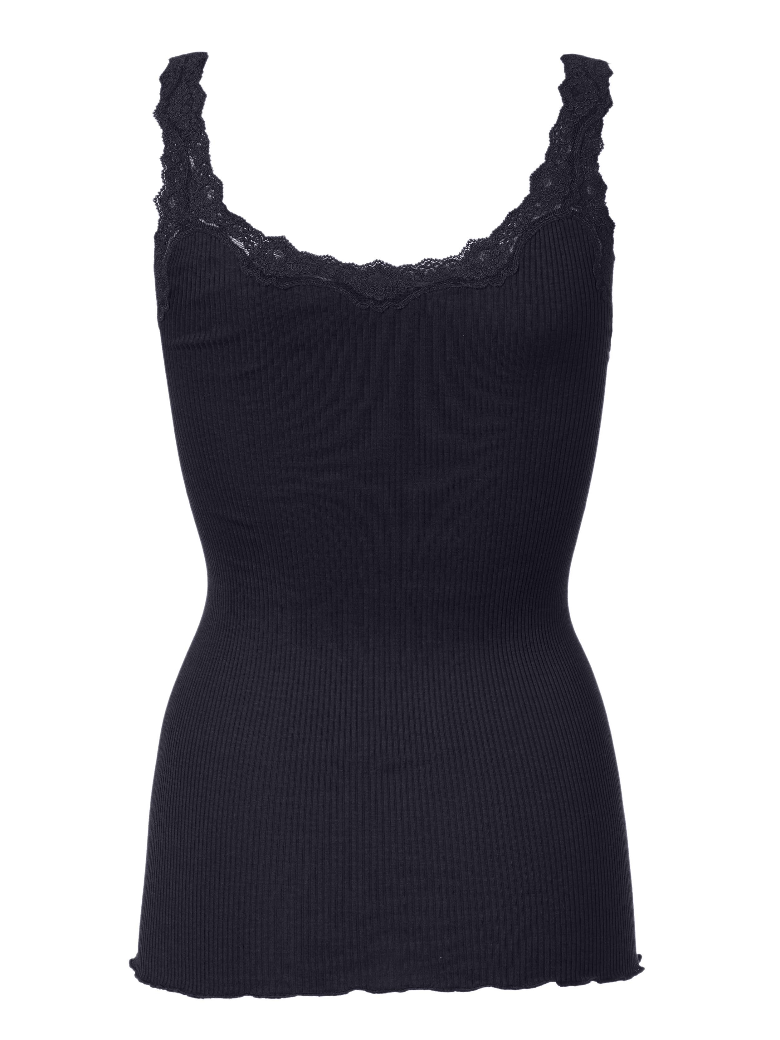 Rosemunde - Vente Débardeur – femme - Top en soie avec dentelle et dos profond10