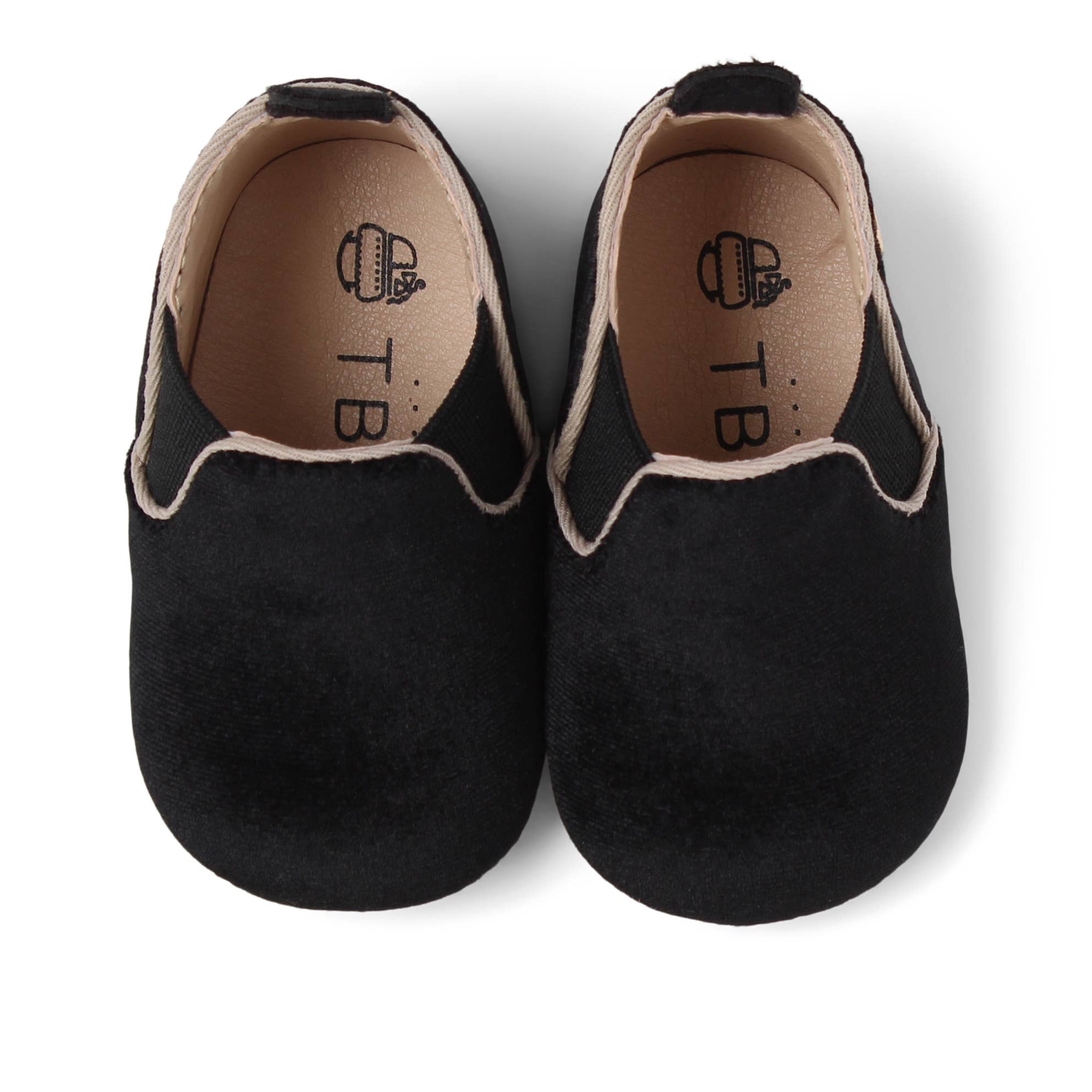 The Baby Gift Box - Wholesale Moccasins - Kids - TBGB Black Velvet Baby Moccasin1