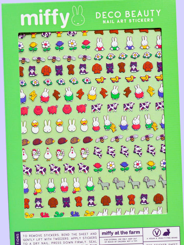 Nail Art Stickers - MIFFY AT THE FARM for wholesale by Deco Beauty
