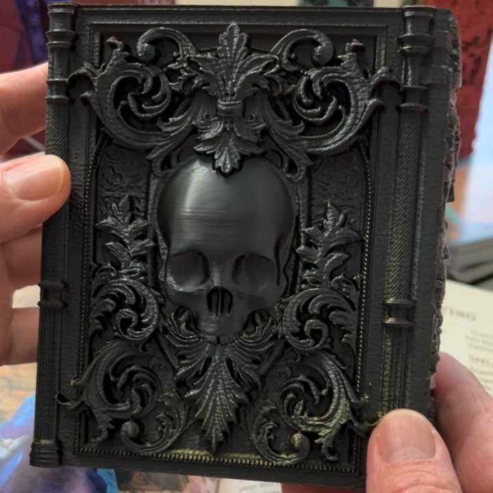 American Carver LLC - Wholesale Dice - Necromancer Storage Tome for TTRPG, MTG, Pokemon, D&D Gaming4