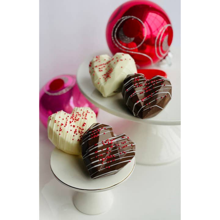 Chocolates Unlimited by Denise - Wholesale Chocolate - Valentine Heart Hot Chocolate Bombs 4