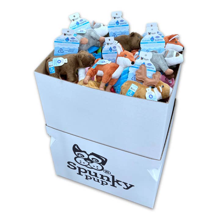 Spunky Pup - Wholesale Pet Plush Toy - Dog - Dump Bin Floor Displays