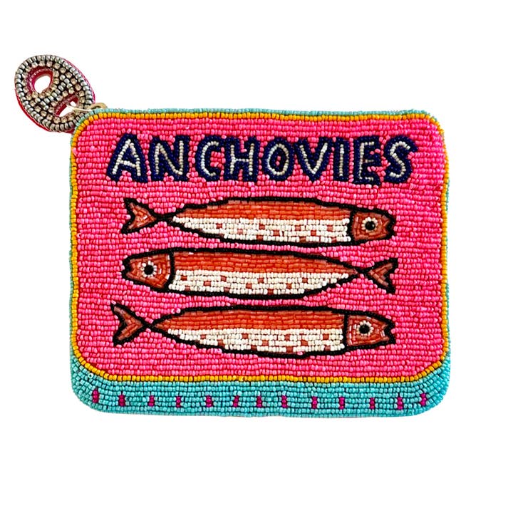 Porte-monnaie en forme de lis avec anchois perlés Lily Posh pour la vente par Lily Posh