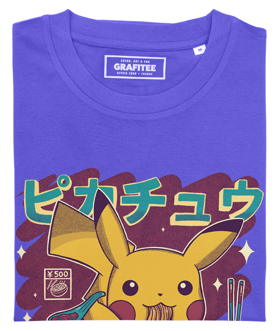 Grafitee – wholesale T-shirts med screentryck – Unisex – Pikachu Ramen t-shirt – Pokémon t-shirt med ramenmotiv1