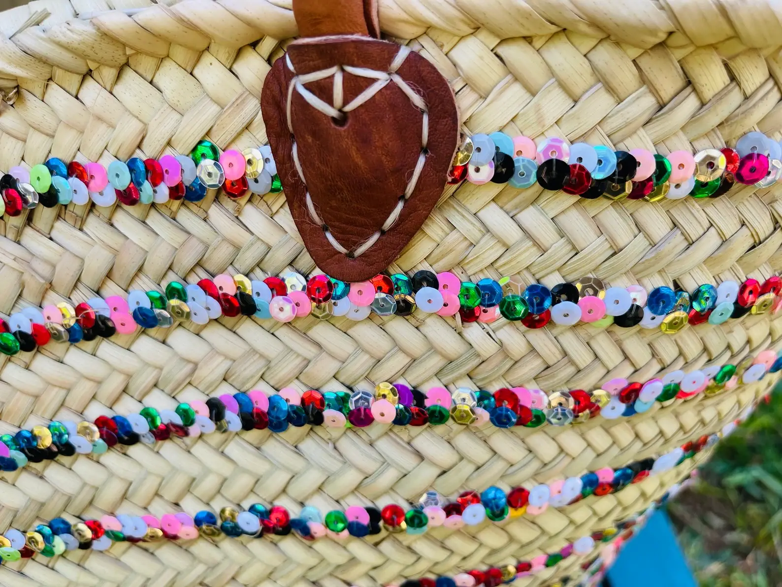 DarKech - Wholesale Beach Bag - Trendy straw bags , straw beach bag, Leather handle3