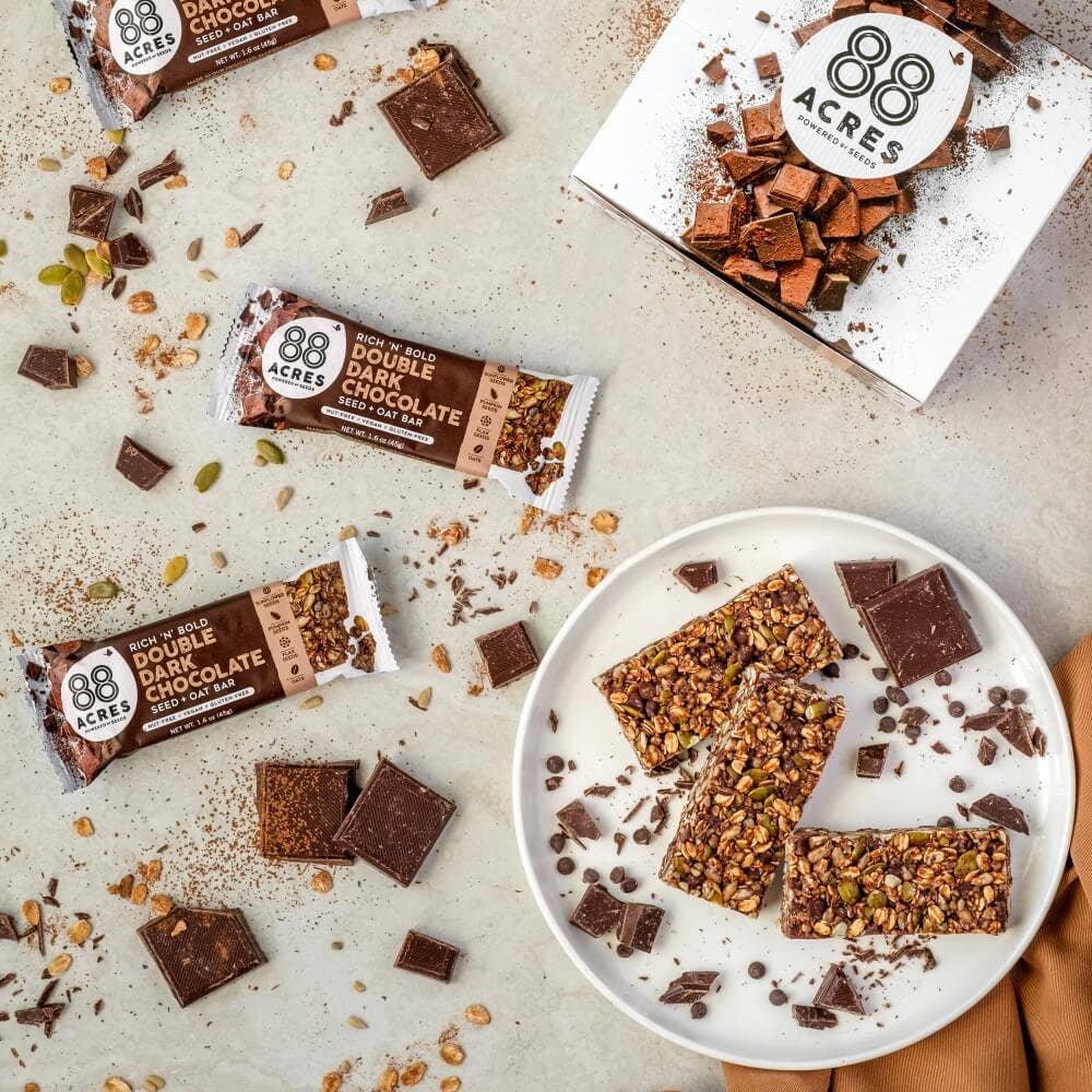 88 Acres - Wholesale Snack Bar - Double Dark Chocolate Seed + Oat Bar3