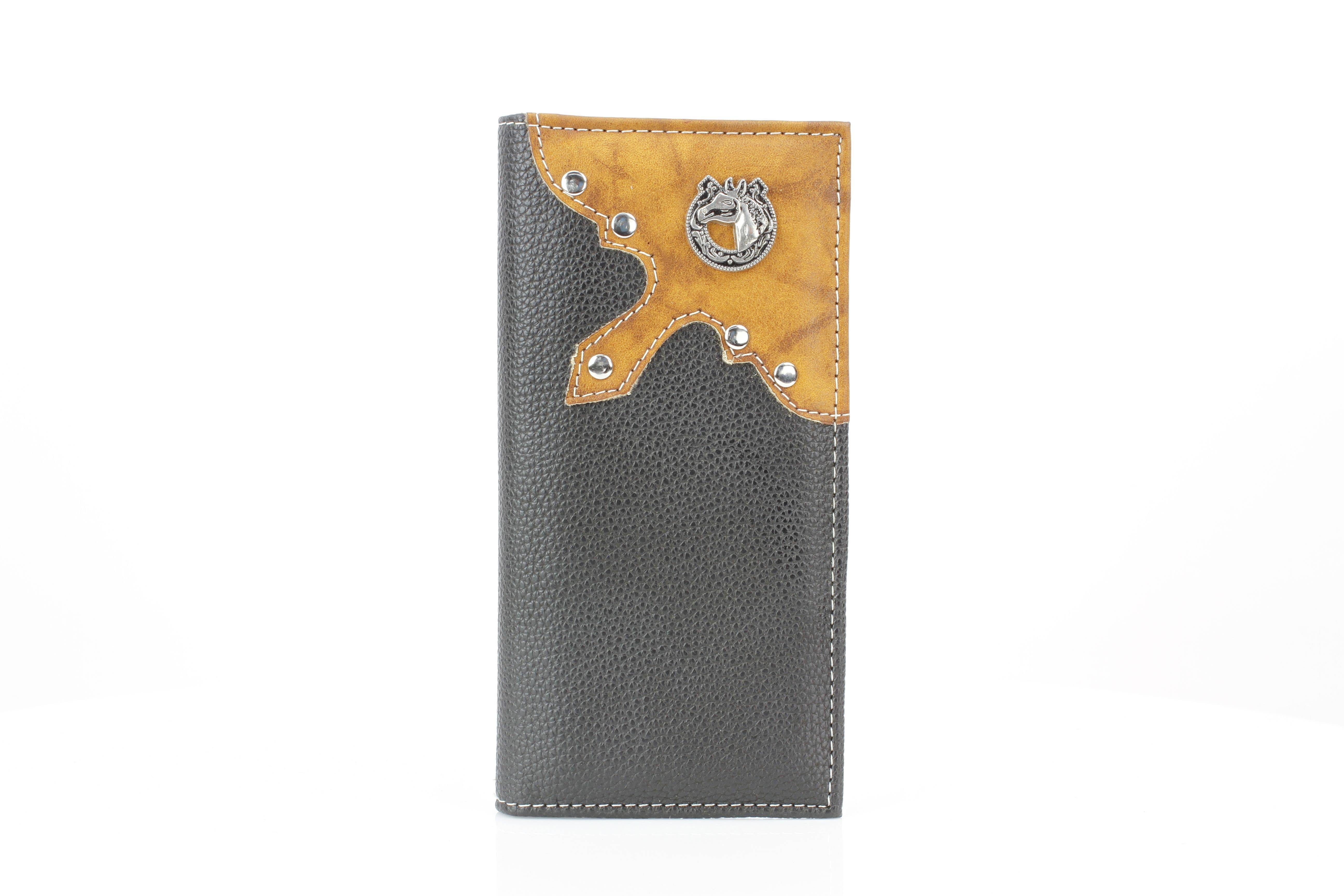Leather Impressions Inc - Wholesale Wallet - Men’s - Rodeo Wallet with Horse and Horseshoe Concho VL8723