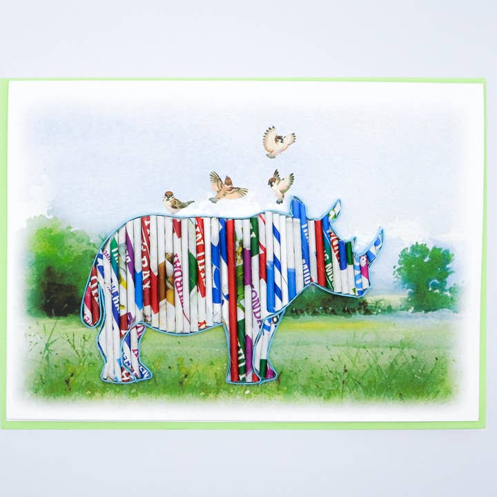 Cartão Hippo Papel Rolado Feito à mão da Reciclado Magazine por atacado de Loving Nature