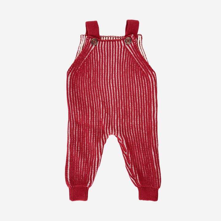 Salopette en coton rouge pour bébé Vêtements de printemps Saint-Valentin pour la vente par The Blueberry Hill