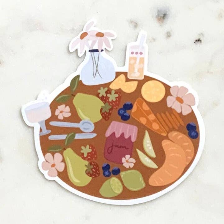 Charcuterie Board Sticker for wholesale by Pajarita Paper Co