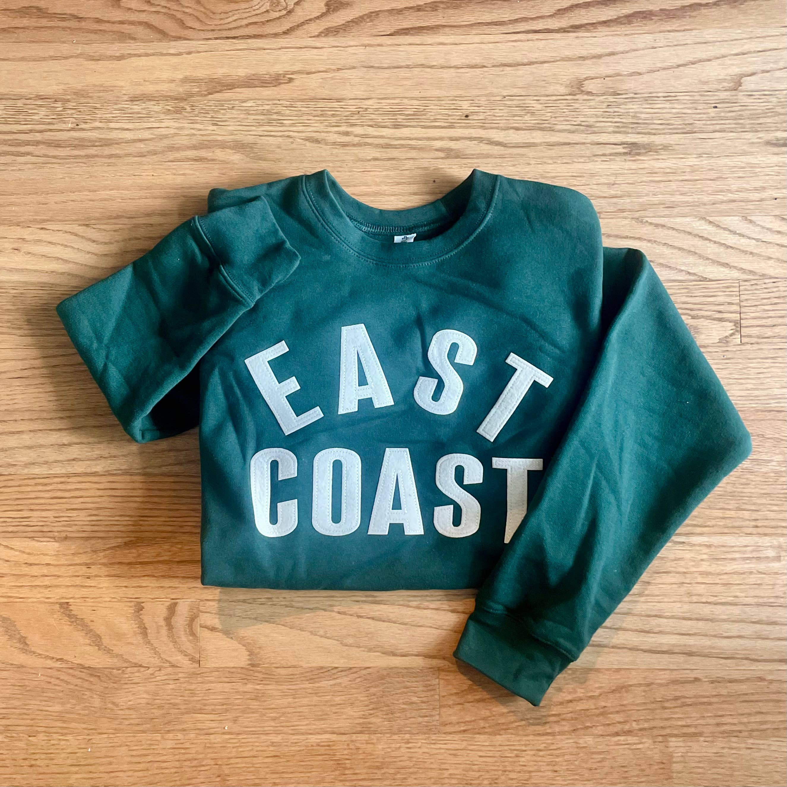 Local Supply Club – Sweatshirt - Unissexo por atacado – The Letterman - Camisola personalizada de feltro com gola redonda4