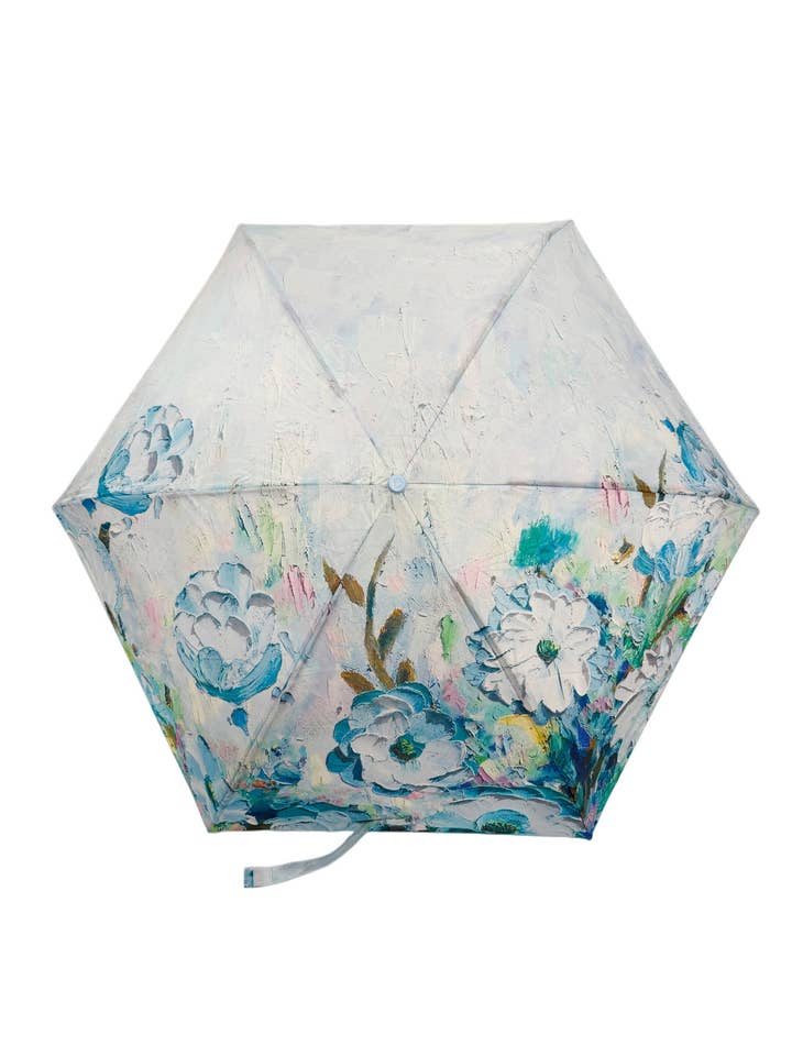Parapluie Peinture Florale à l'Huile avec Étui de Voyage (Mini) pour la vente par Fashion Scarf World