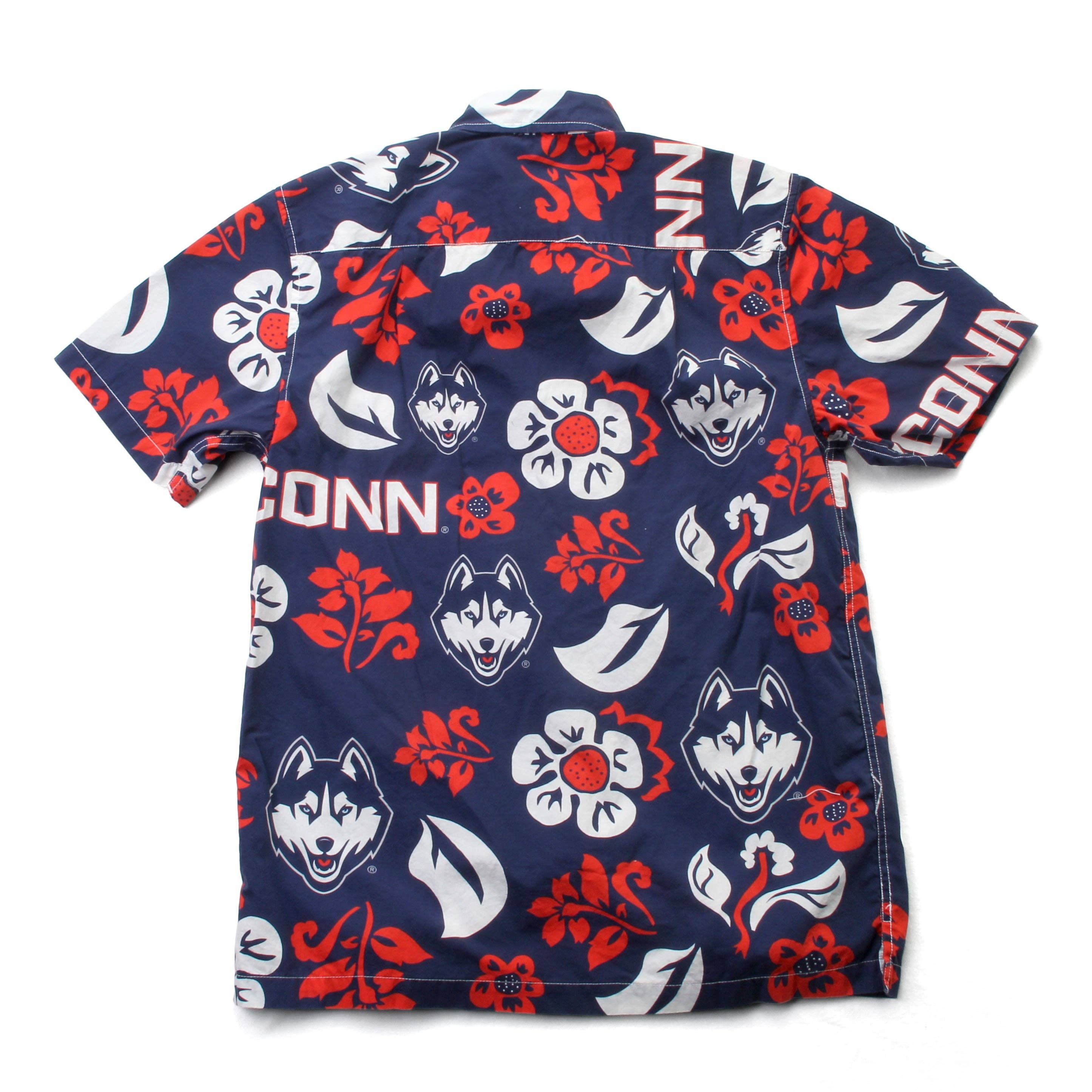 Wes and Willy - Wholesale Button Down Shirt - Men's - UConn Huskies Men's Floral Shirt1