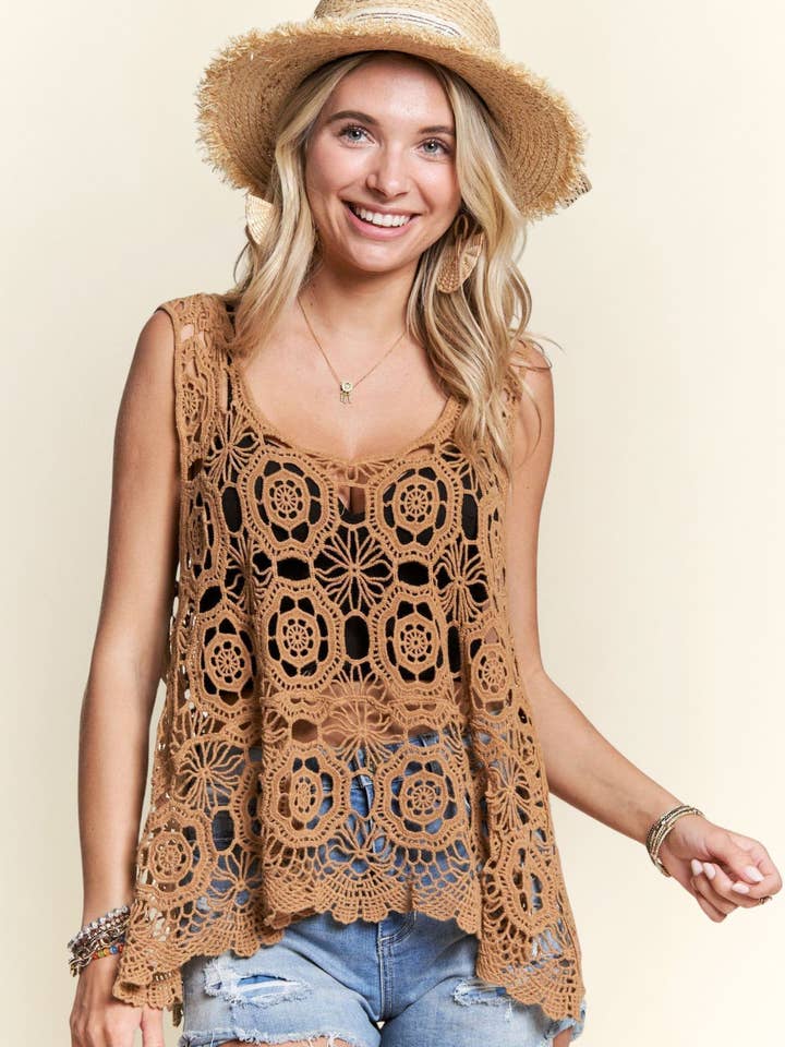 Casual gehaakte tanktop - LET3164 voor wholesale door Madelyn