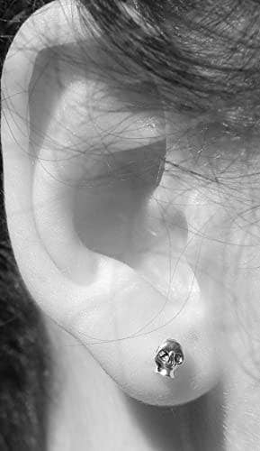 Semaki & Bird - Wholesale Stud/Post Earrings - Skull Book lovers  studs - sterling silver2