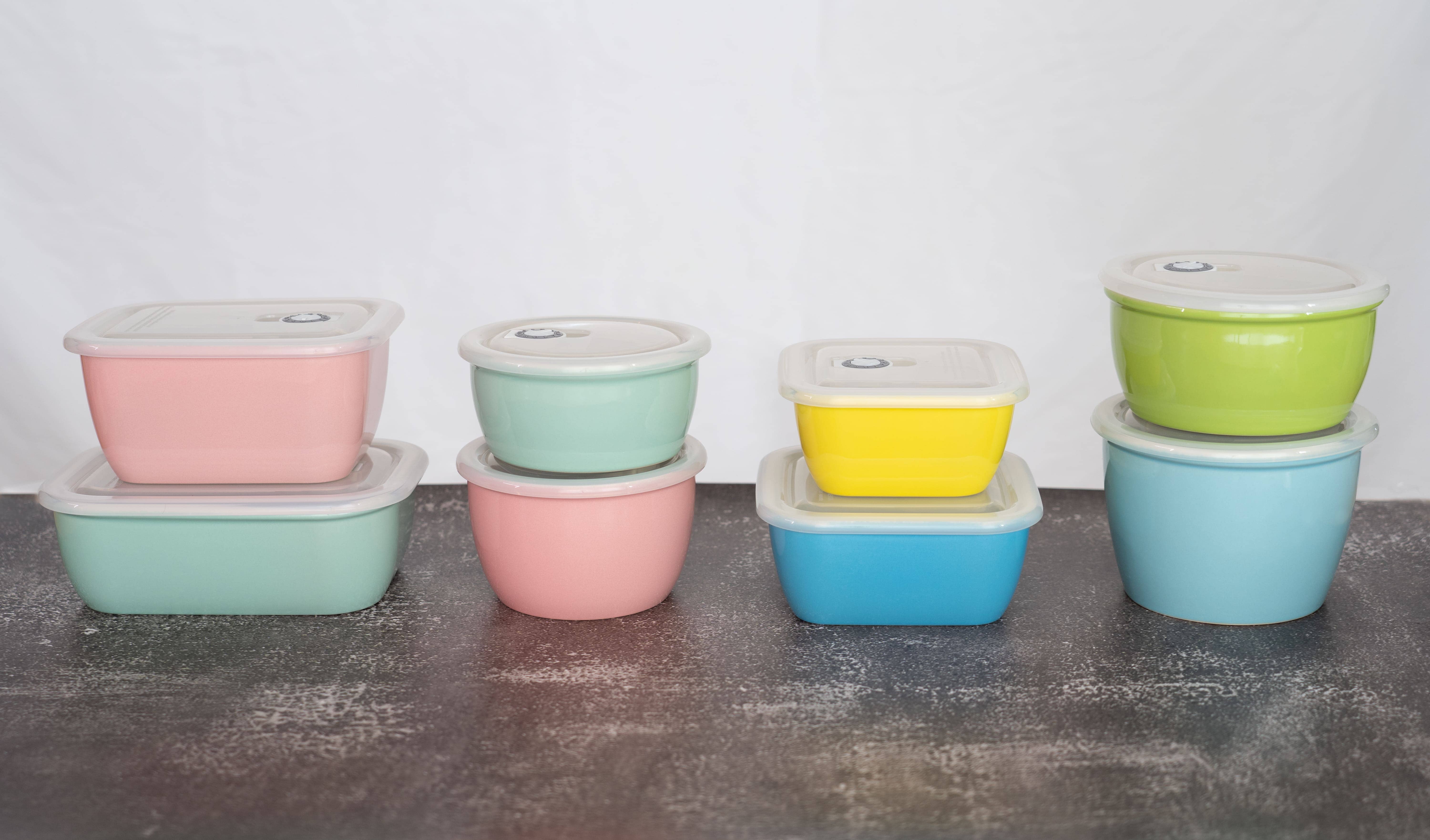 Lätt Home - Wholesale Voedselopslagcontainer - Lätt keramisch luchtdicht bakje 500 ml geel6