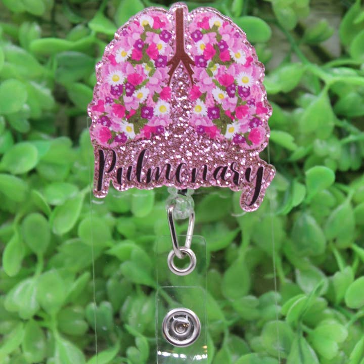 Enrouleur de badge Poumons Floraux Pulmonaires pour la vente par Hylidae Boutique