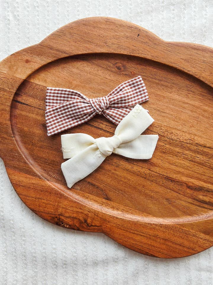 Neutral Bow Set on Clip for wholesale by Revival Bow Co.