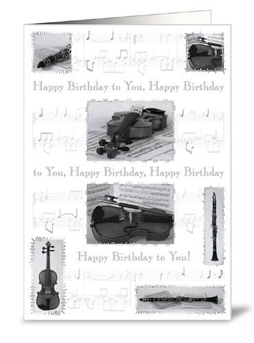 Actetre Deutschland Gmbh - Wholesale Birthday Card - Happy Birthday - Violin, 7024A0