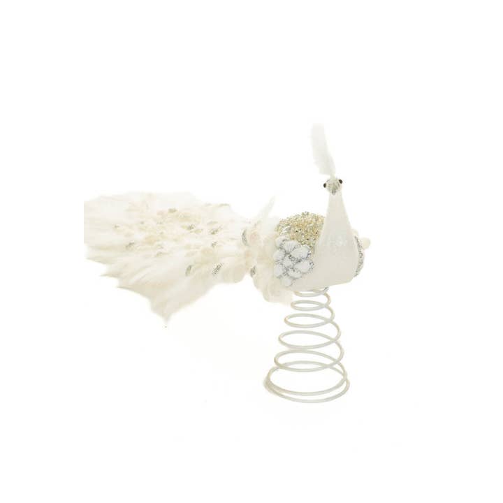 Starlight Collection - Venta al por mayor Figura decorativa - Figura de pavo real blanco/plata