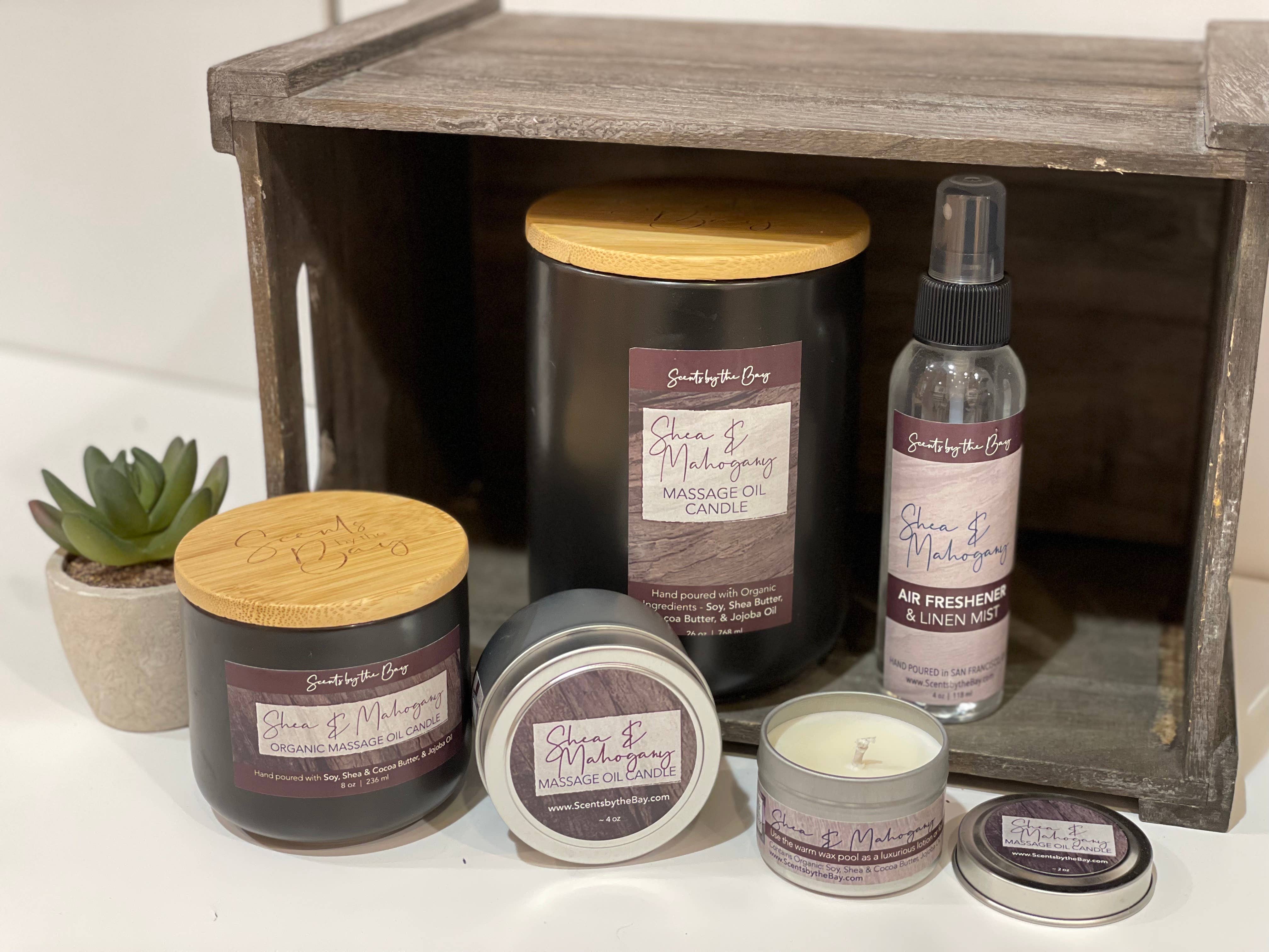 Scents by the Bay - Wholesale Jar/Filled Candle - 26 oz Reusable Ceramic: Organic Massage Oil Candle9