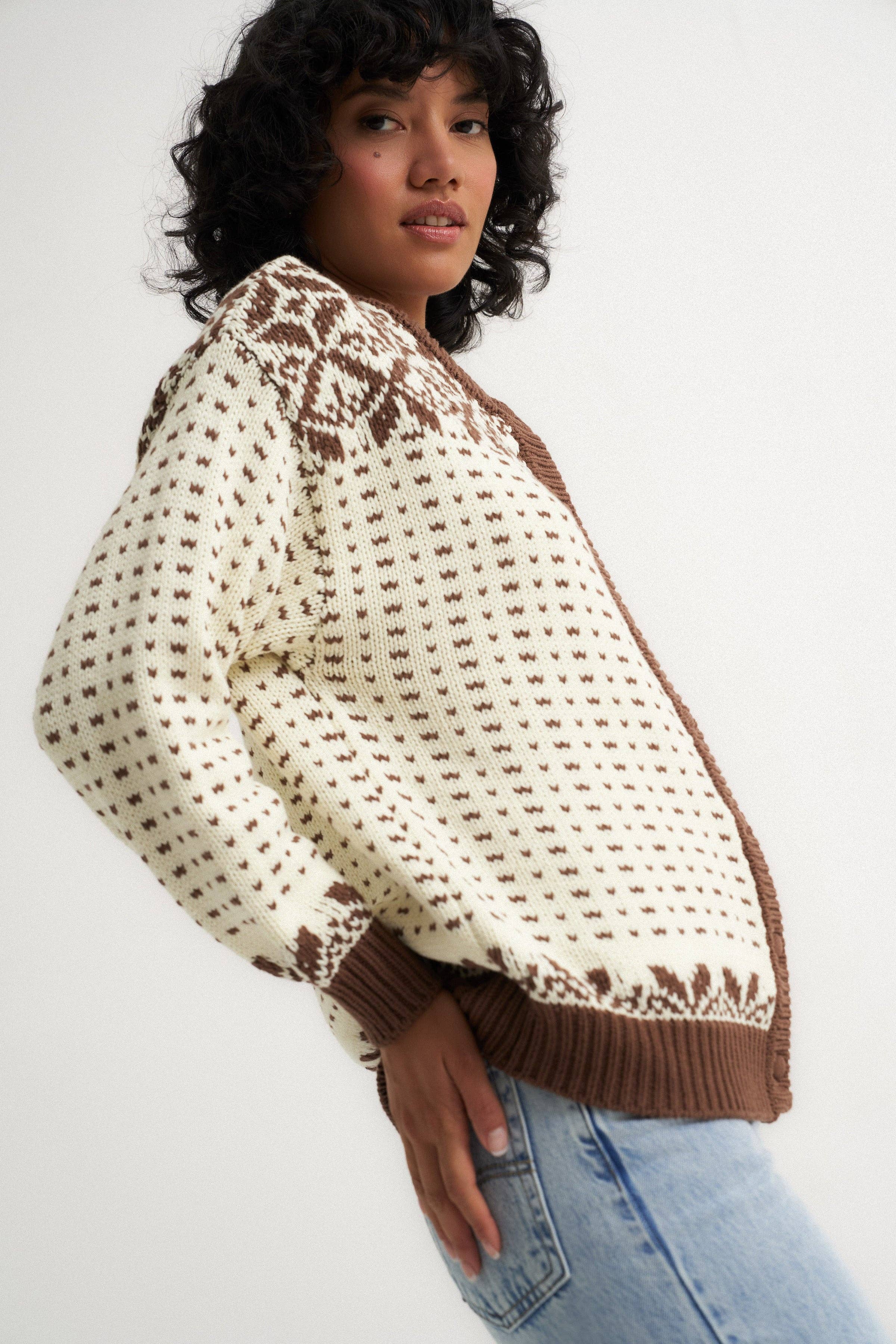 Callahan Knitwear - Wholesale Knit Sweater - Women's - Oversized Maeve Cardigan - Toffee3