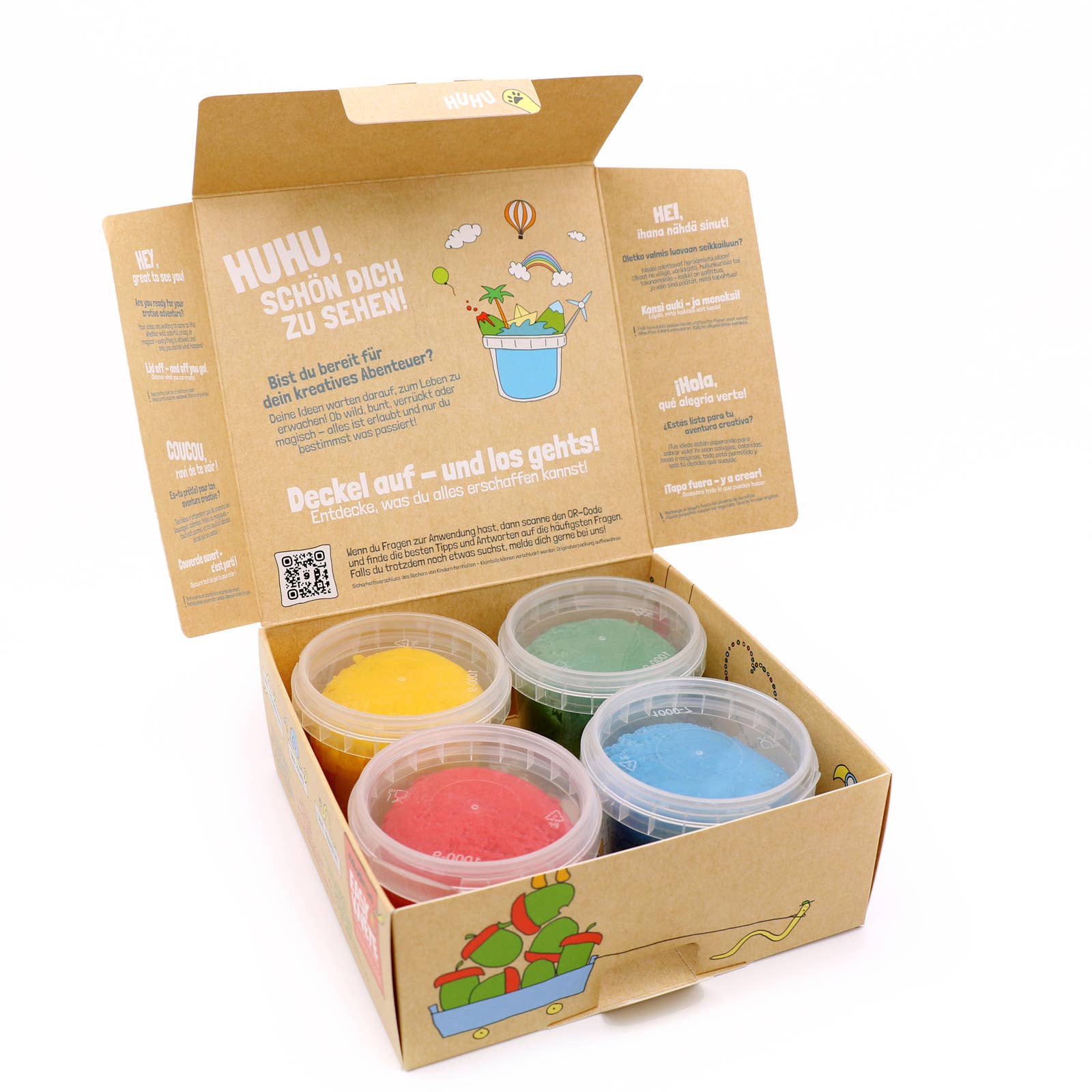 NEOGRÜN – Großhandel Knete/Schleim – Kinder – Bio-Easy-Knete vegan 4er Set "Yuki"3