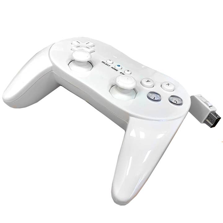 White Wii/ WII U Pro Controller for wholesale on Faire