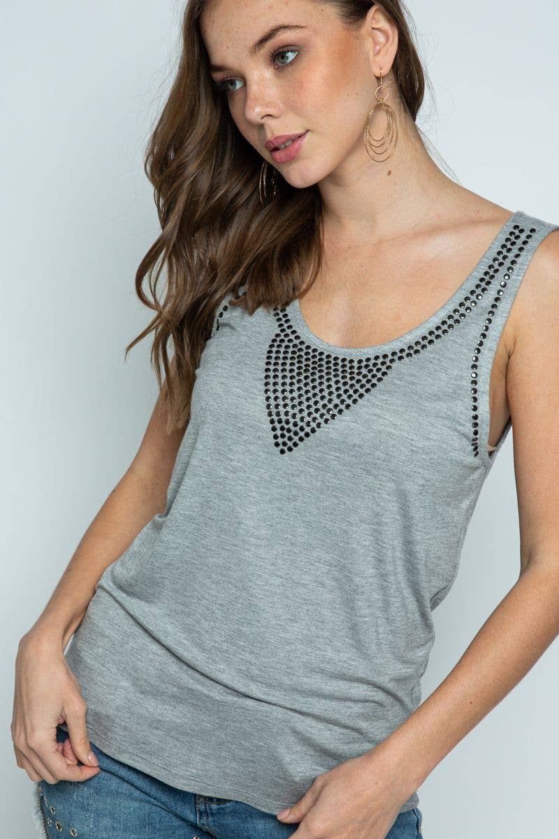 VOCAL – Engroshandel Tanktop – Kvinder – Ærmeløs Top Med Ørestikker1