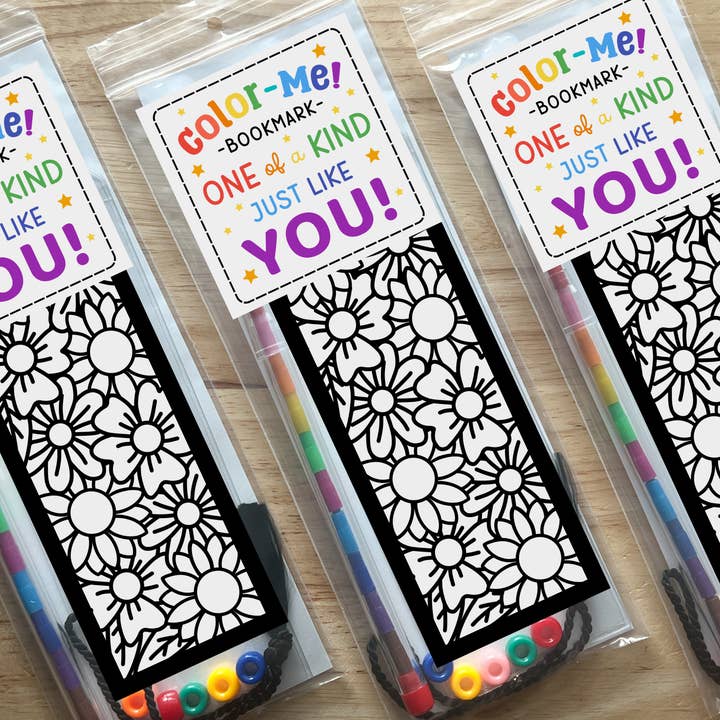 Flower Bookmark Coloring Craft Kit for Kids for wholesale by Calenlou Crafts
