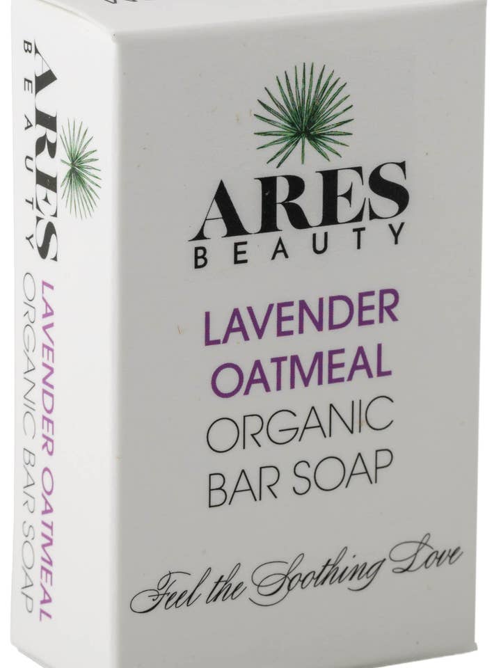 Lavender Oatmeal Organic Bar Soap for engroshandel hos Ares Beauty