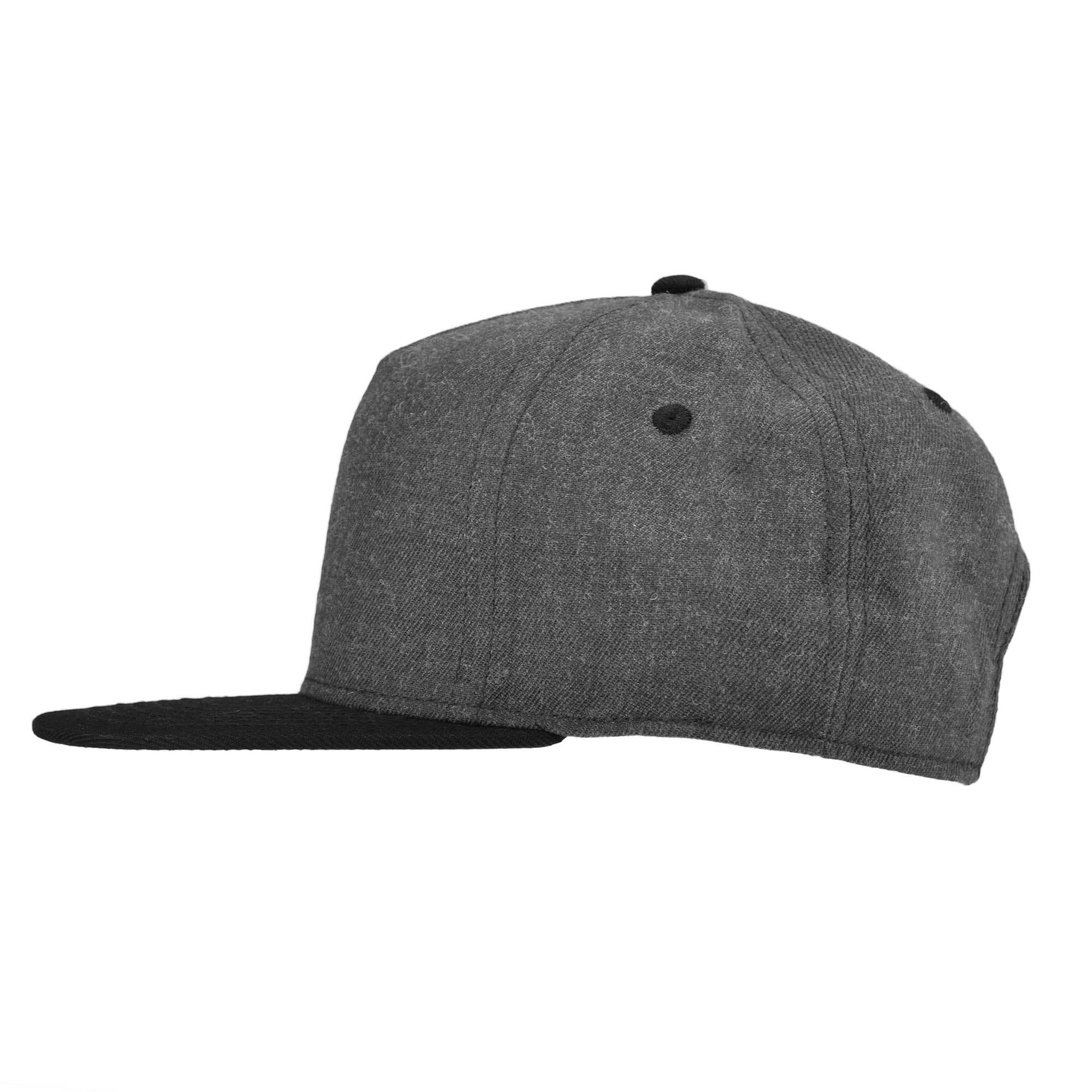 Dalix - Vente Casquette à visière plate – unisexe - DALIX Casquette à 5 panneaux en laine mélangée8