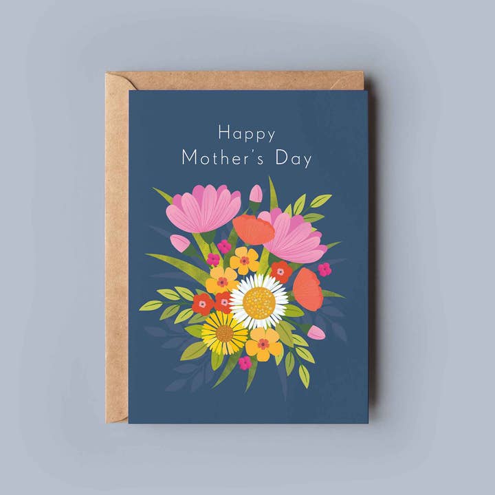 Klara Hawkins - Wholesale Mother’s Day card - Vibrant Floral Bouquet | Flowers Mother's Day Card2