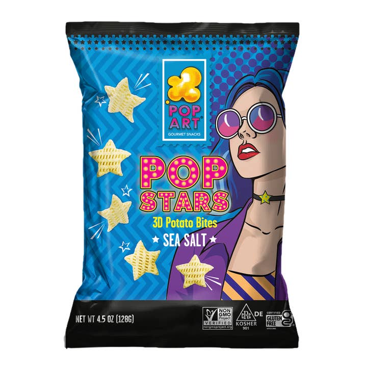 Pop Art Snacks - Wholesale Puffed Snack - Sea Salt Puffed Potato Chips