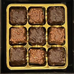 The Chocolatier - Wholesale Chocolate Box - MILK AND DARK CARAMEL PRALINE ROCHERS