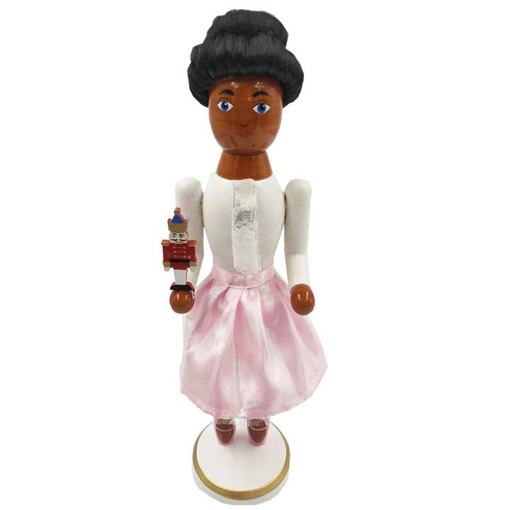 14" African American Ballerina Nutcracker for wholesale by Santa’s Workshop Inc.