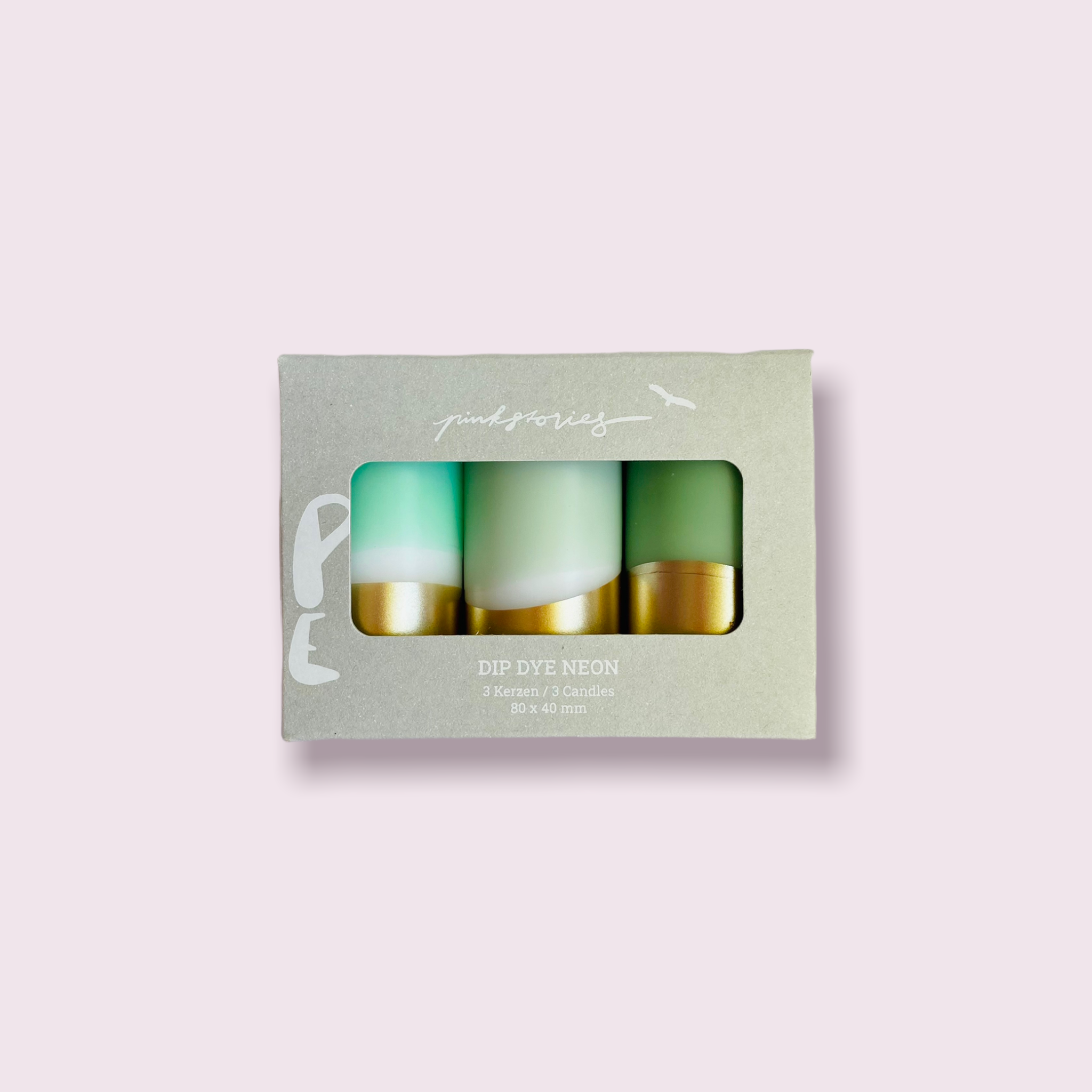 Pink Stories - Wholesale Pillar Candle - Dip Dye Bling Bling * Forest vibes2